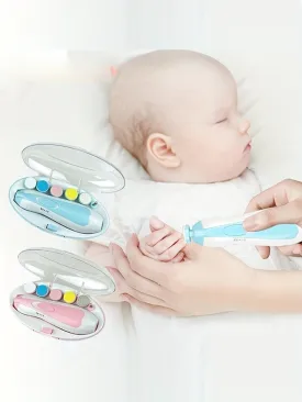 1 Set Baby Electric Nail File With 6 Grinding Heads And Storage Box FD