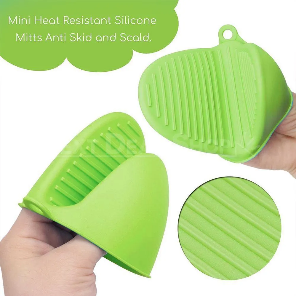2 Packs - Silicone Heat insulation Mini Gloves