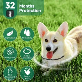 4 Pack Flea Collar for Dogs, 32 Months Flea and Tick Prevention for Dogs, Dog Flea and Tick Treatment, Adjustable Dog Flea and Tick Collar for All Breeds and Size, Black