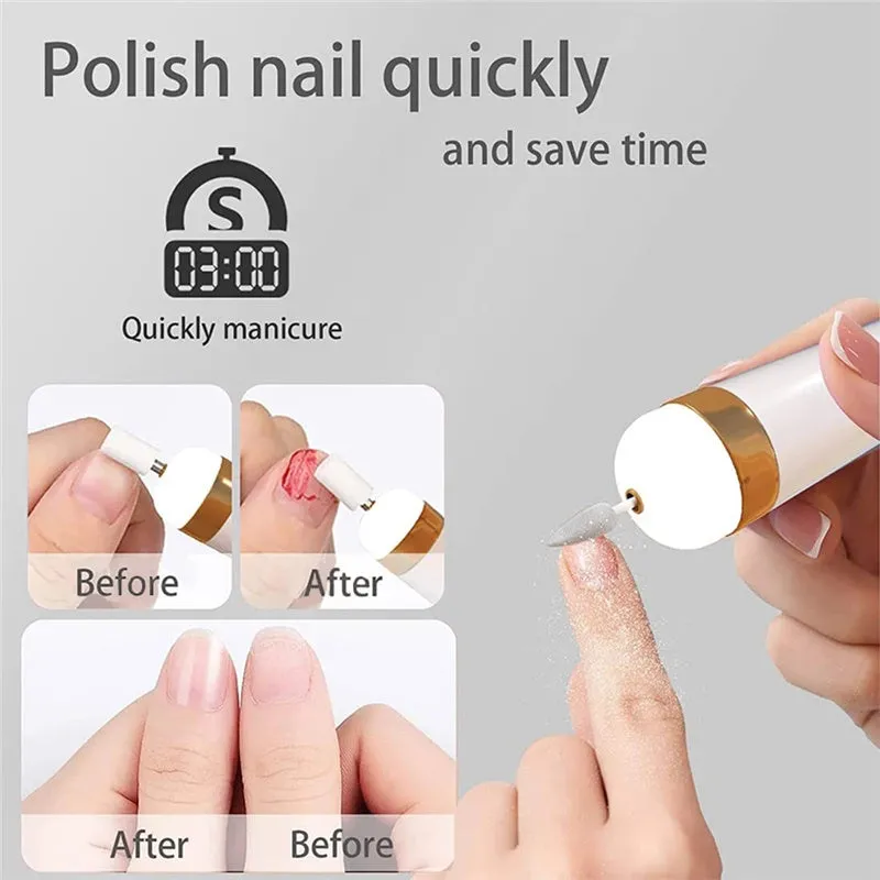 5 in 1 Electric Nail Drill Machine with Light Nail Grinder Polishing