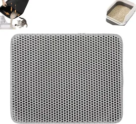 Adorapaws Mess Free Litter Mat,Adorapaws Cat Litter Trap Mat,Double Layer Cat Mat,Honeycomb Double Layer Trapping Litter Mat Design,Waterproof, Urine-Proof, Easy To Clean (50*40cm/20*16in,grey)