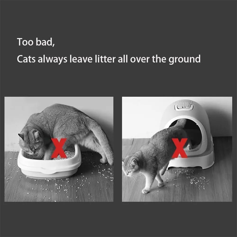 Adorapaws Mess Free Litter Mat,Adorapaws Cat Litter Trap Mat,Double Layer Cat Mat,Honeycomb Double Layer Trapping Litter Mat Design,Waterproof, Urine-Proof, Easy To Clean (50*40cm/20*16in,grey)