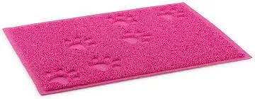Ancol Dog Feeding Mat Non-Slip Paw Design - Pink- 40x30cm