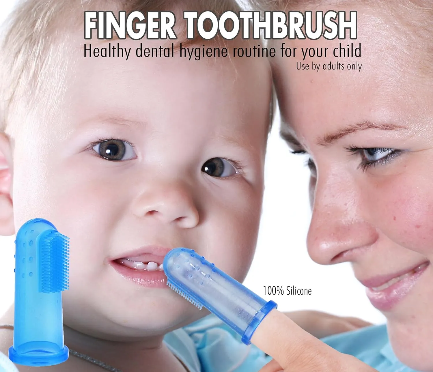 Baby Buddy Brilliant Infant Oral Care Set, 5 PC, Includes Tooth Gel, Finger Toothbrush, Wipe-N-Brush, Baby's 1st Toothbrush, Baby Toothbrush, Silicone Bristle Toothbrushes - Teethers, Blue