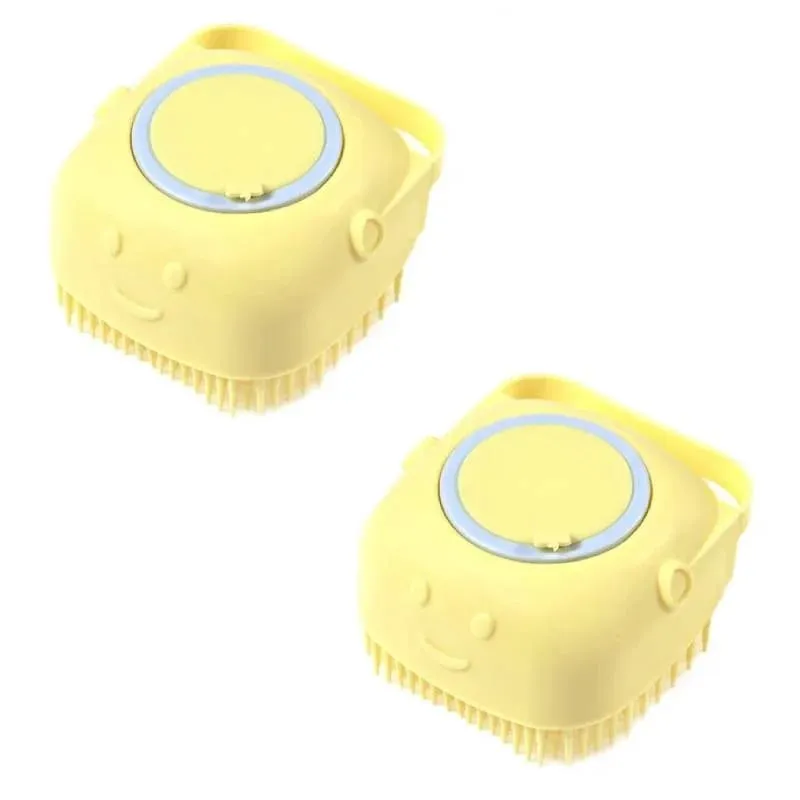 🧼🧼Bathroom 🐶Horse Dog Cat🐱 Bath Brush Massage Gloves Soft Safety Silicone Comb Pet Accessories❤️