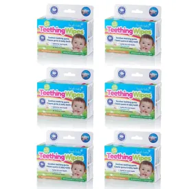 Biodegradable Baby Teething Wipes | Teething Remedies For Babies - 6 Pack