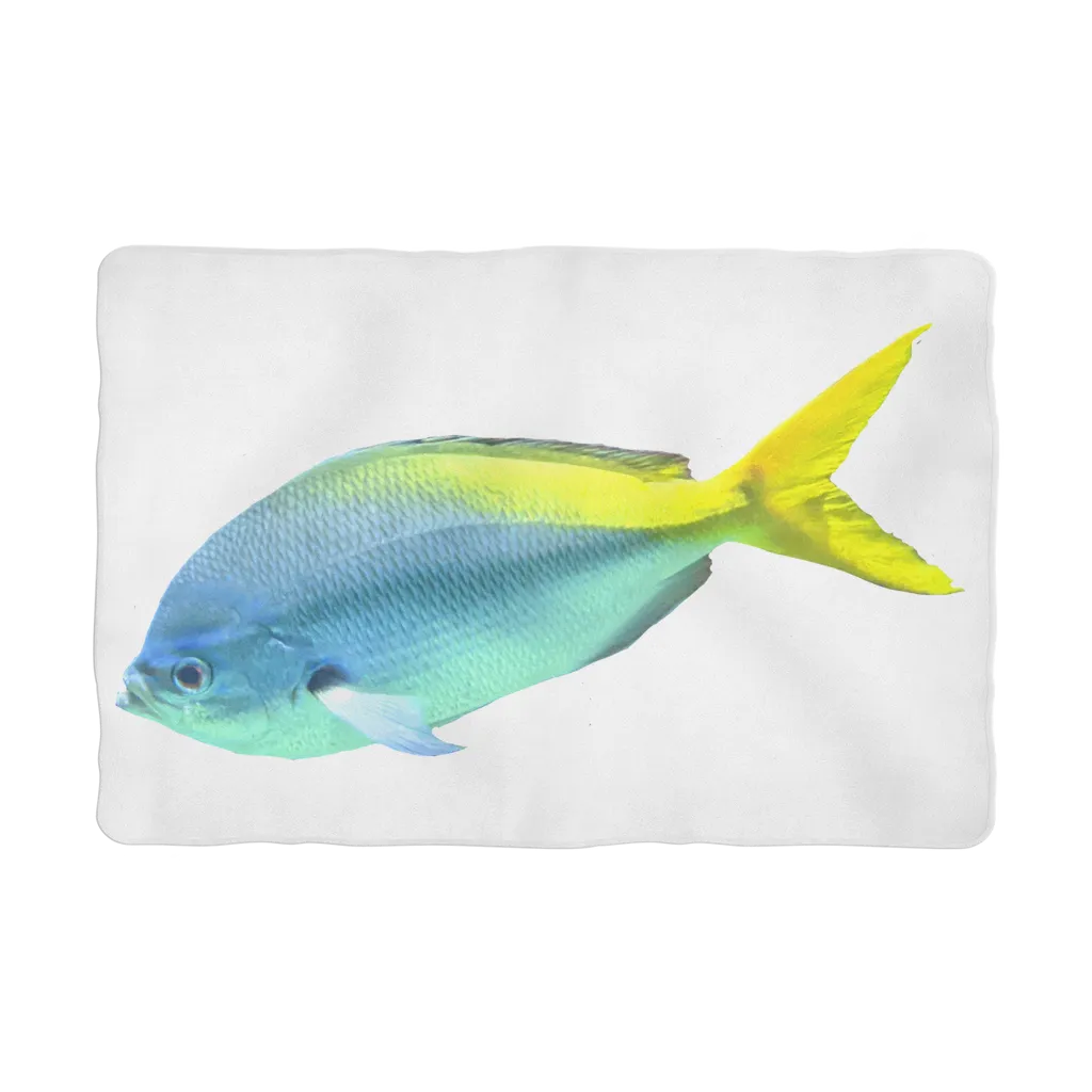 Blue Yellow Fish Sublimation Pet Blanket