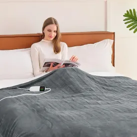 BOMOVA Heated Electric Blanket Full Size - 72" x 84" Heating Blanket with 10 Heating Levels & 8 Hours Auto Off, Warm Flannel Blanket with Over-Heat Protection, for Women, ETL & FCC Certified