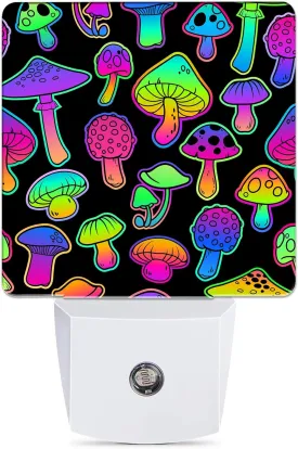 Bright Psychedelic Colors Mushrooms Night Light Plug in Wall Lamp Smart Dusk to Dawn Sensor for Home Decorative, Kids Room Bedroom Bathroom Kitchen Hallway Gifts Bright Psychedelic Colors Mushrooms Night Light Plug in Wall Lamp Smart Dusk to Dawn Sensor for Home Decorative, Kids Room Bedroom Bathroom Kitchen Hallway Gifts