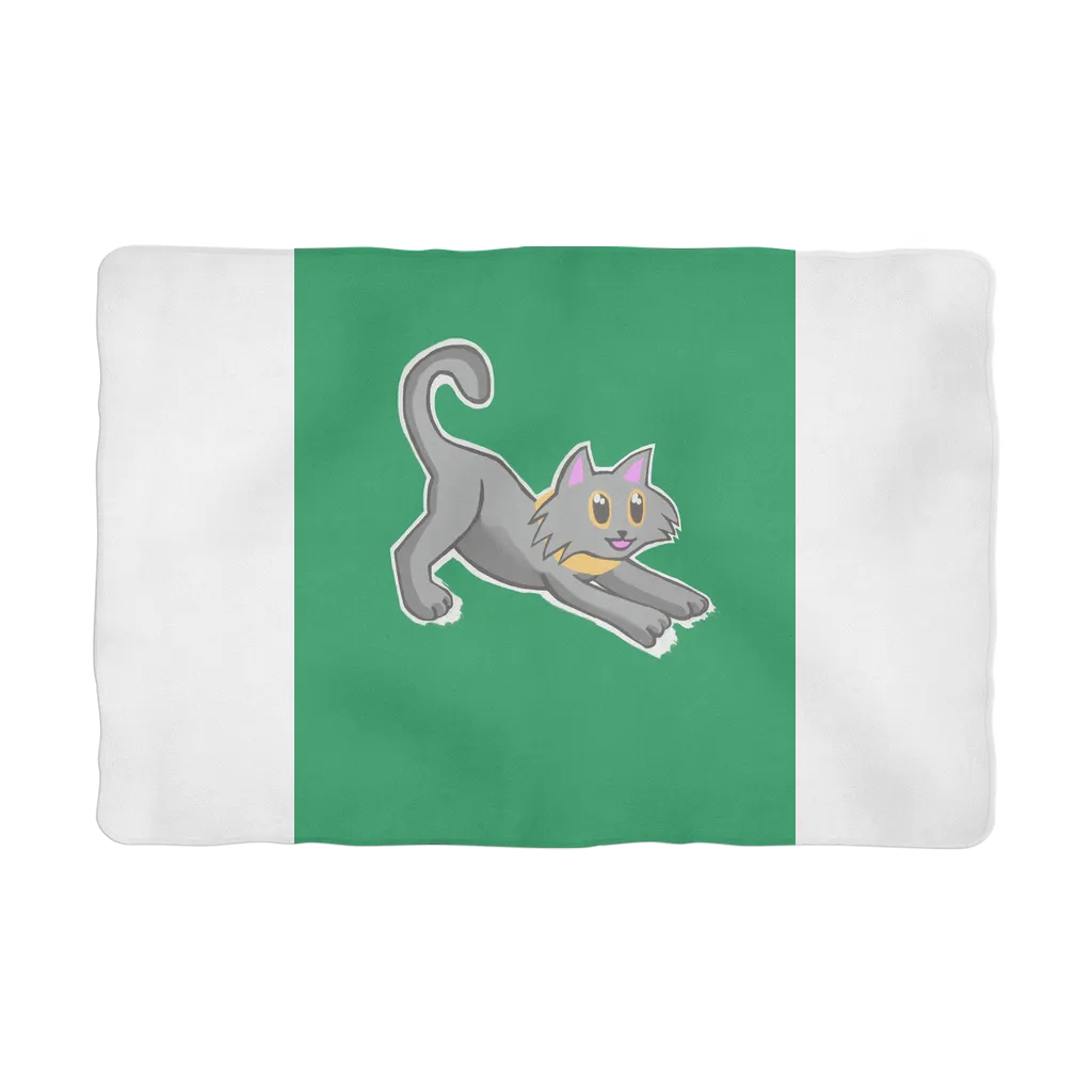 Cat Illustration Sublimation Pet Blanket