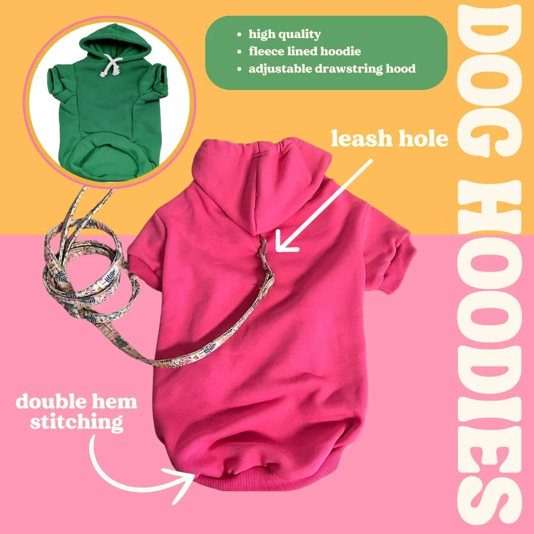Congrats with Champagne Flutes Dog Hoodie | Fleece Lined |Leash Hole| Wedding Photo Prop | Bridal Shower | Engagement Announcement | Graduation |Black, Medium (612)