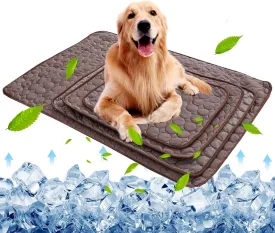 Cooling Mat for Dogs Summer Dog Pad for Small Medium Large Dogs Cats, Pet Ice Silk Blankets Sleeping Mat, Outdoor Dog Self Cooling Crate Sleep Mats Washable Portable