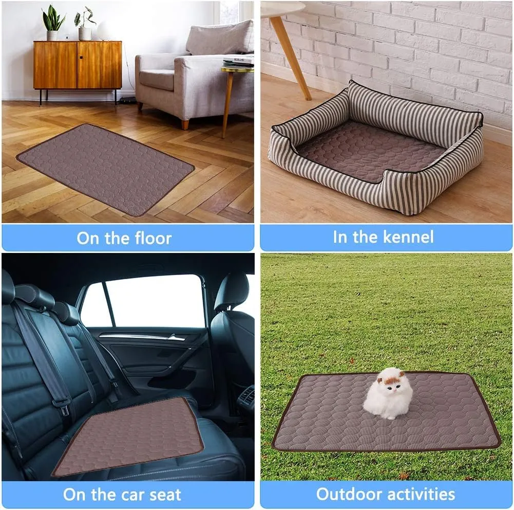 Cooling Mat for Dogs Summer Dog Pad for Small Medium Large Dogs Cats, Pet Ice Silk Blankets Sleeping Mat, Outdoor Dog Self Cooling Crate Sleep Mats Washable Portable