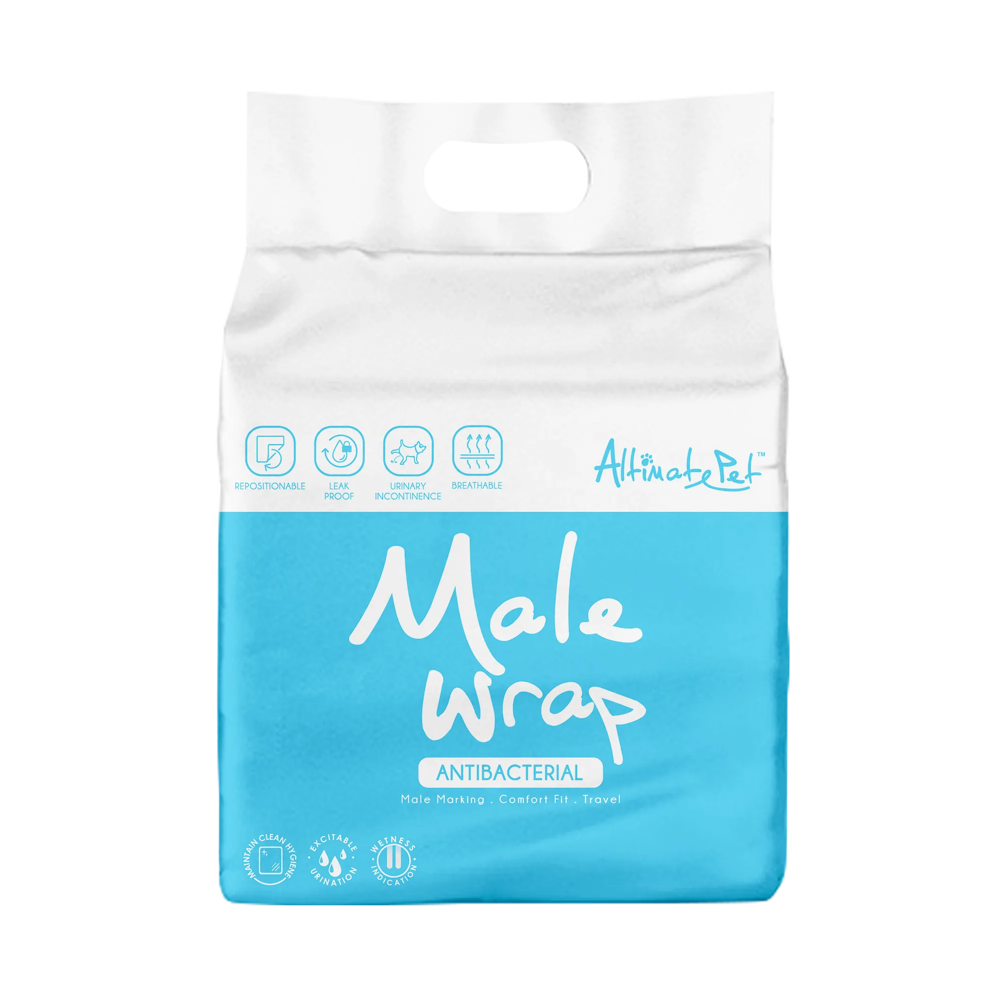 [CTN OF 24] Altimate Pet Disposable Male Wrap - Toy Breed (12pcs) | 24cm-34cm