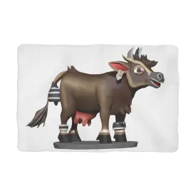 Dark Brown Cow Sublimation Pet Blanket