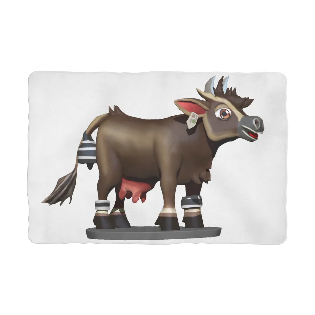 Dark Brown Cow Sublimation Pet Blanket