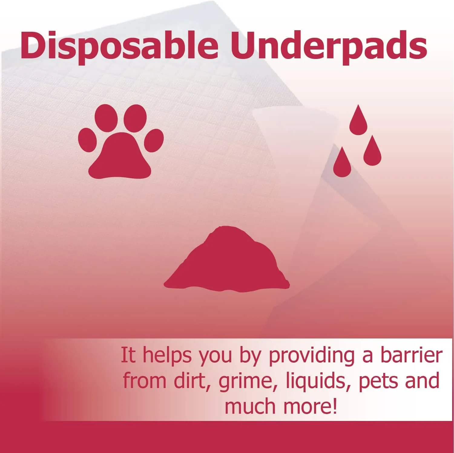 Dealmed (100 Count) Economy Absorbency Disposable Underpads 2-Ply Tissue Fill, 17" X 24 Blue, Perfect as Pet Pads Puppy Training, Medical Table Barrier, Liquid Accident, 100 Pads