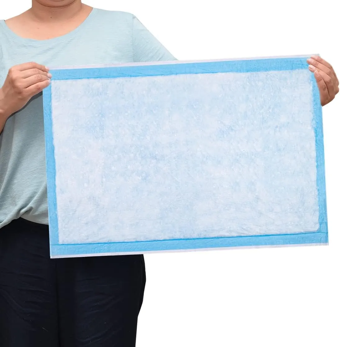 Dealmed (100 Count) Economy Absorbency Disposable Underpads 2-Ply Tissue Fill, 17" X 24 Blue, Perfect as Pet Pads Puppy Training, Medical Table Barrier, Liquid Accident, 100 Pads