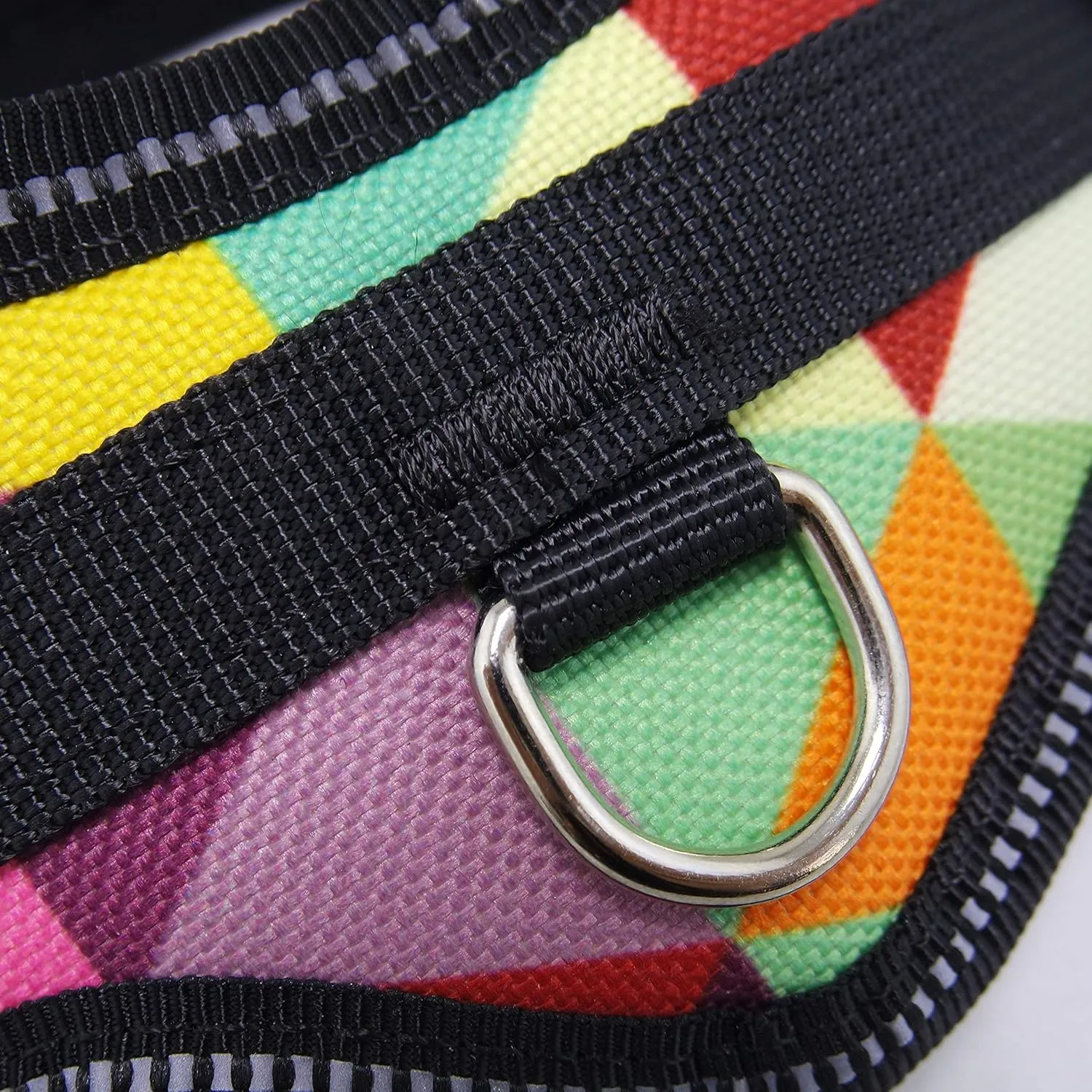 Dihapet Dog Harness, Service Dog Vest, No Pull No Choke Dog Vest for Training Walking Jogging XXXS Chest 12-13in Color Grid