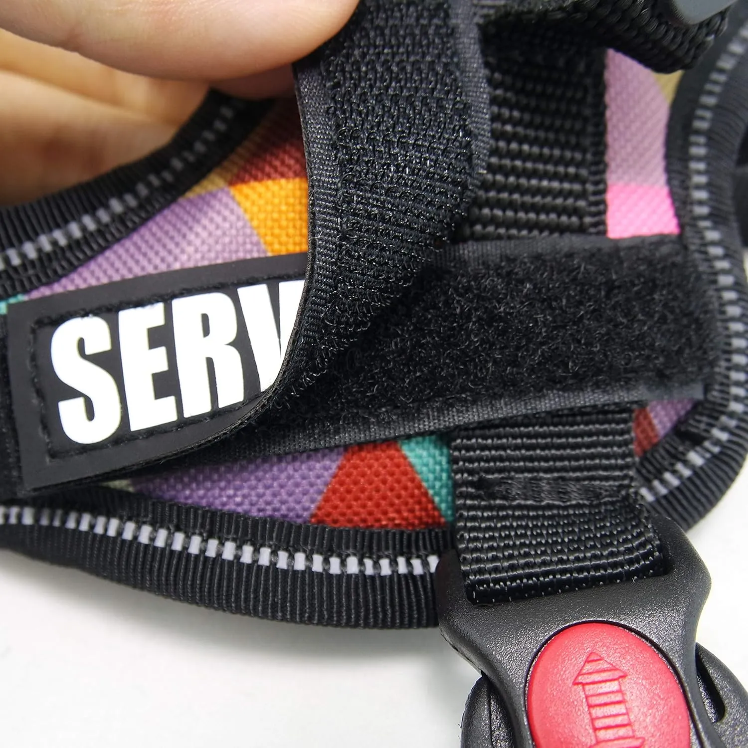 Dihapet Dog Harness, Service Dog Vest, No Pull No Choke Dog Vest for Training Walking Jogging XXXS Chest 12-13in Color Grid