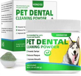 Dog Dental Care Plaqueoff Powder for Pets, Teeth Cleaning Powder for Dogs & Cats Breath Freshener for Bad Breath, Tartar Remover, Plaque Off, and for Rabbit