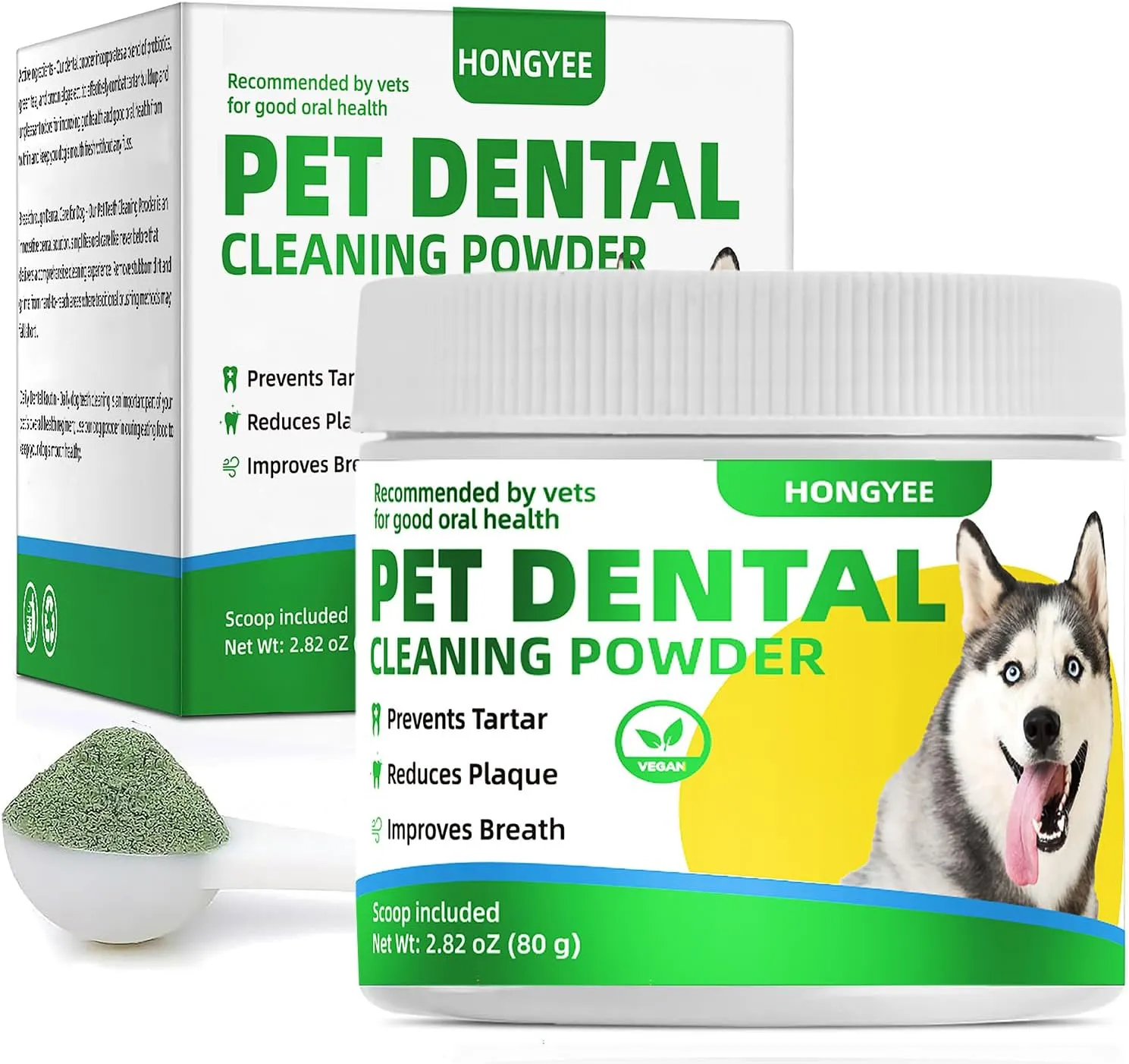 Dog Dental Care Plaqueoff Powder for Pets, Teeth Cleaning Powder for Dogs & Cats Breath Freshener for Bad Breath, Tartar Remover, Plaque Off, and for Rabbit