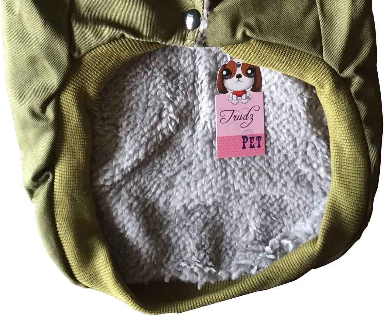 Dog Hoodies, Rdc Pet Work Clothes, Thickened Dog Overall, Dog Military Uniform, Army Hoodie Sweater, Cotton Jacket Fur Coat for Small Dog & Medium Dog & Cat (Green,XXL)