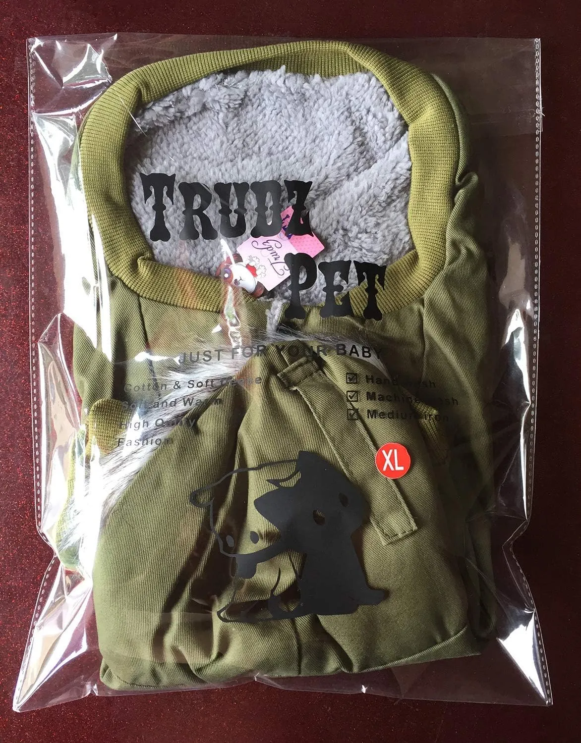 Dog Hoodies, Rdc Pet Work Clothes, Thickened Dog Overall, Dog Military Uniform, Army Hoodie Sweater, Cotton Jacket Fur Coat for Small Dog & Medium Dog & Cat (Green,XXL)
