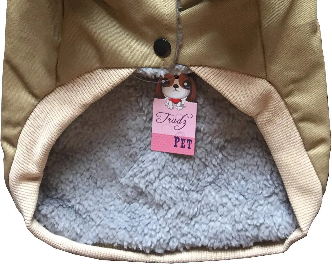 Dog Hoodies, Work Clothes, Thickened Dog Overall, Dog Military Uniform, Army Hoodie Sweater, Cotton Jacket Fur Coat for Small Dog & Medium Dog & Cat (Khaki,XXL)