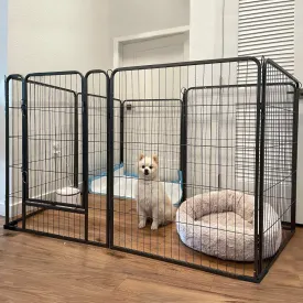 Dog Playpen Indoor & Outdoor Foldable Pet Exercise Fence Pen with Door Gate,Dog Kennels for Small/Medium/Puppy Dogs,Rabbits (8 Panels, 31 Inch) Dog Playpen Indoor & Outdoor Foldable Pet Exercise Fence Pen with Door Gate,Dog Kennels for Small/Medium/Puppy Dogs,Rabbits (8 Panels, 31 Inch)