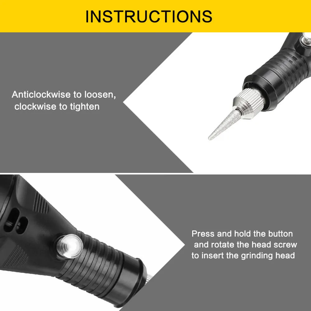 Electric Mini Drill Grinder Kit Rotary Polishing Carving DIY Tool