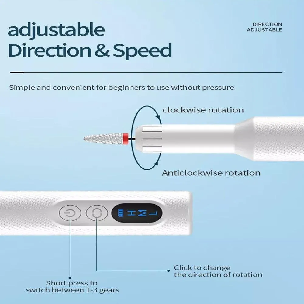 Electric Nail Drill Machine with Charging Base Electric Nail Sander