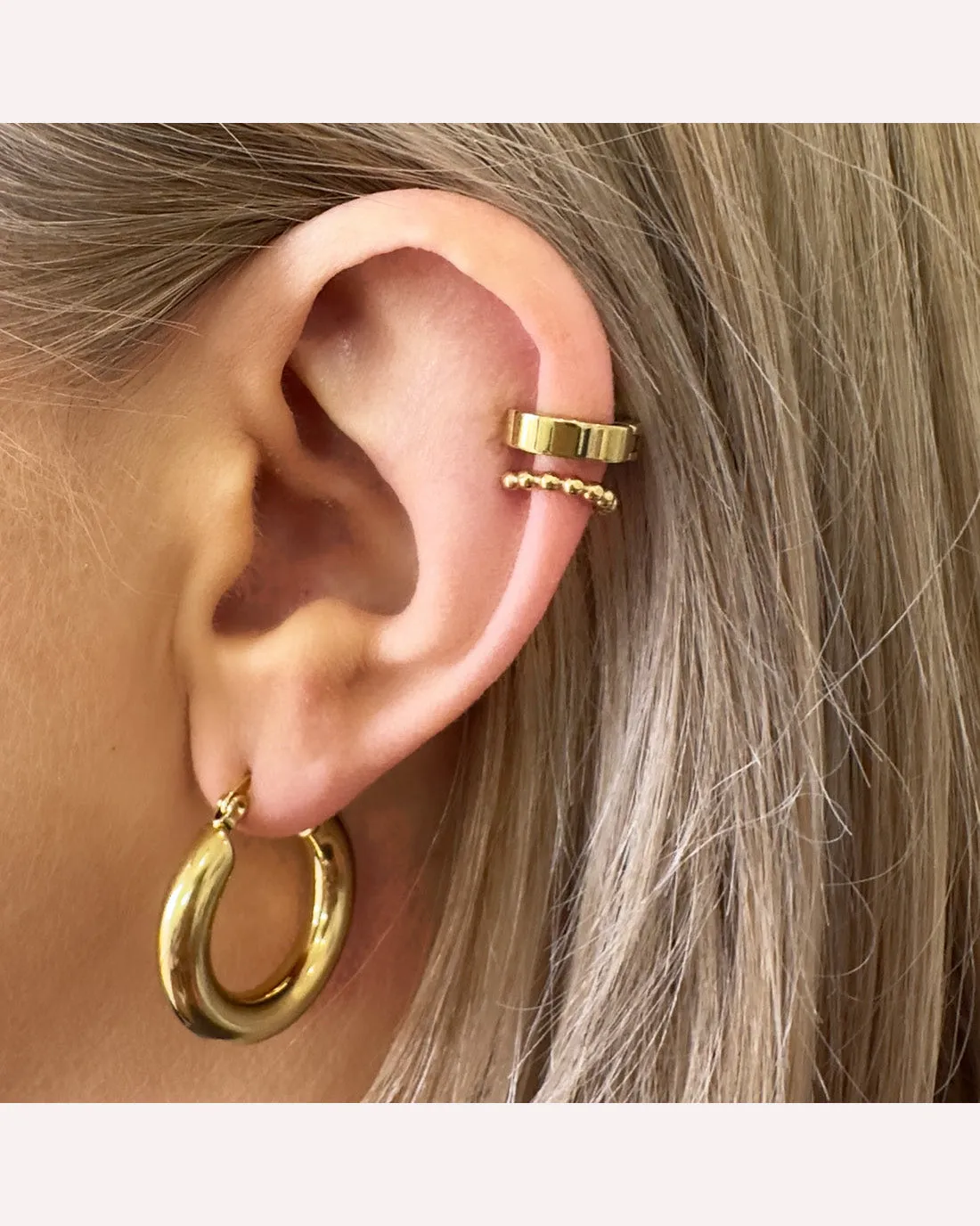 Ever Jewellery Hustle Hoop Earrings - Gold