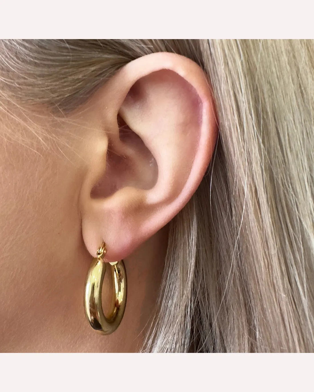 Ever Jewellery Hustle Hoop Earrings - Gold