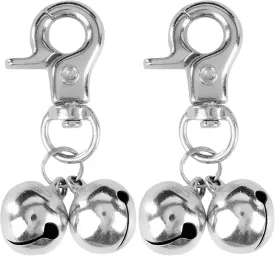 EXPAWLORER Cat Bell 2 Pack - Dog Collar Bells Loud, Pet Charm Accessories Jingle Pendants Jewelry Ornament Cartoon Shaped Neck Decoration for All Breeds