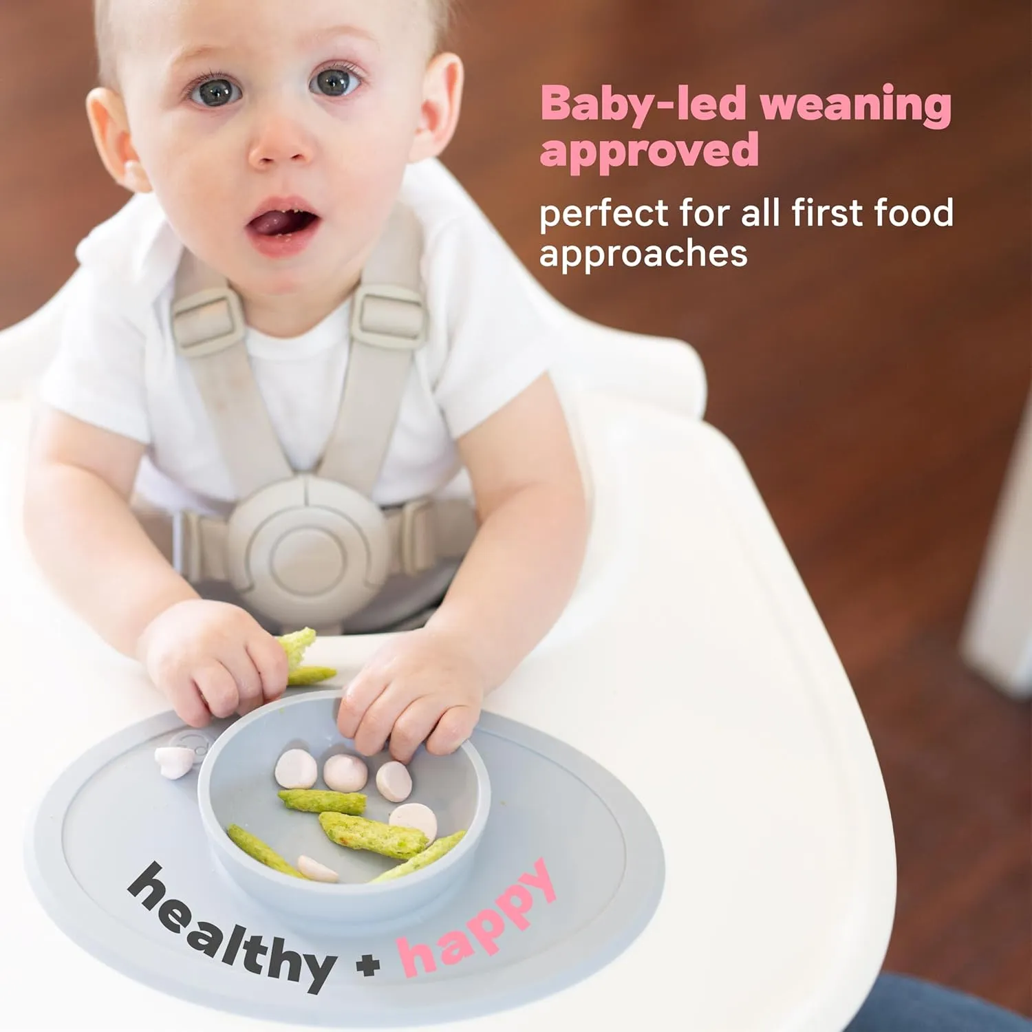 ezpz Tiny Bowl (Blush) - Silicone Suction Placemat   Bowl for Infants - 6 months  - Baby Led Weaning Supplies - Fits All Highchair Trays