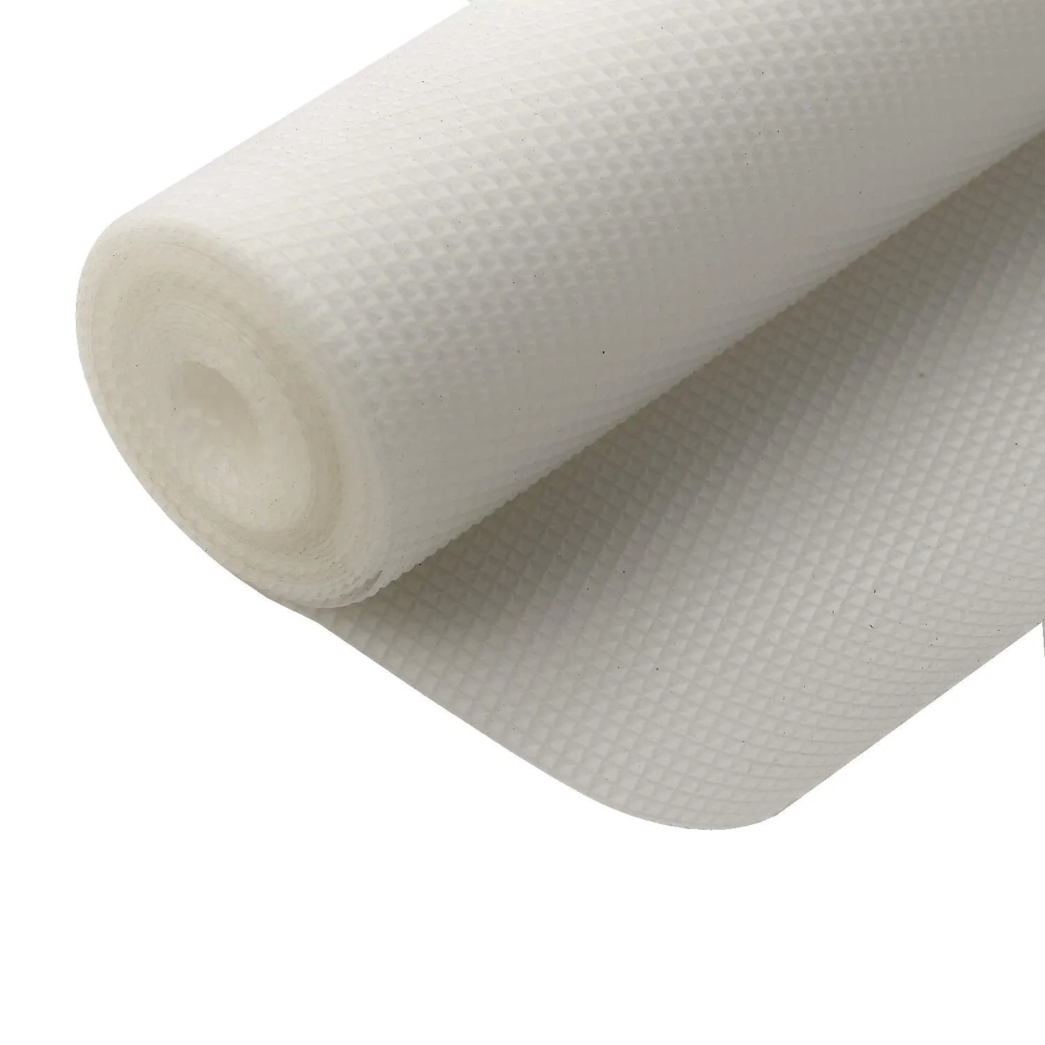 Heart Home Multipurpose Diamond Textured Super Strong Anti-Slip Mat Liner, Size 45X150 Cm (1.50 Meter Roll, White) HEART248