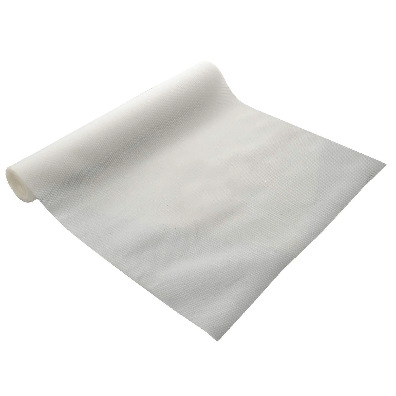 Heart Home Multipurpose Diamond Textured Super Strong Anti-Slip Mat Liner, Size 45X150 Cm (1.50 Meter Roll, White) HEART248