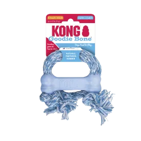 Kong Extra Small Puppy Goodie Bone With Rope, Assorted Colors, Dog Toy