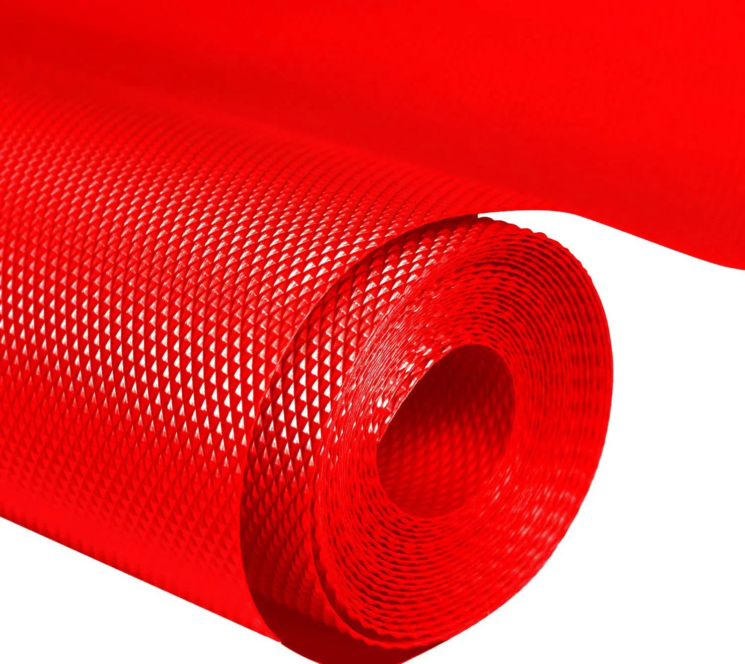 Kuber Industries Multipurpose Textured Super Strong Anti-Slip PVC Mat Liner (CTKTC40255, Red, 5 Meter Roll, 45X500 cm)