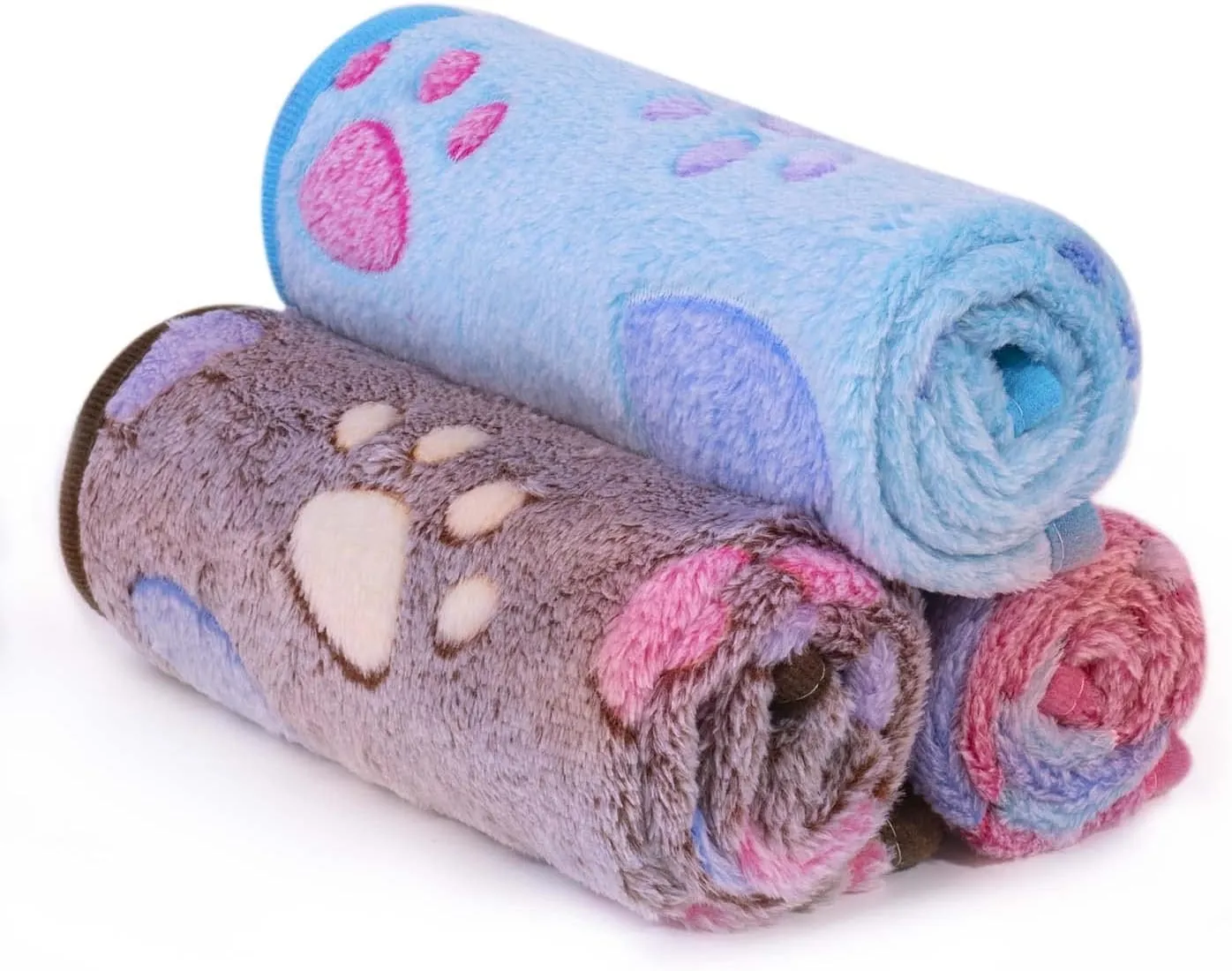 LeapSheep Pet Blankets for Dogs Cats - 3Pack Heart Pattern Super Soft Fluffy Dog Blankets for Small Medium Large Doggy Kitten(Heart, Large)