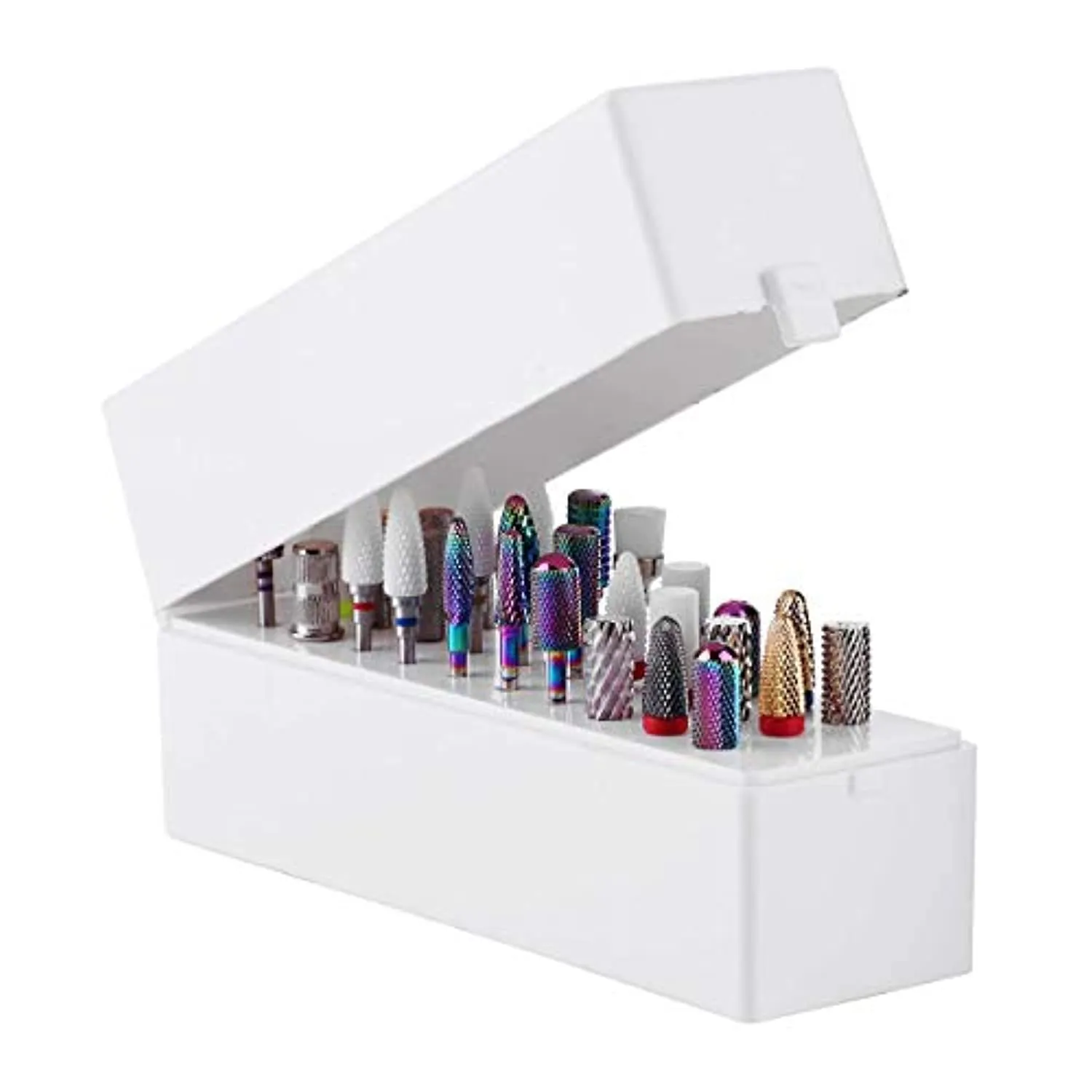 Makartt Geneviere Electric Nail Drill Machine with Nail Drill Bits Holder Dustproof Stand Bundle
