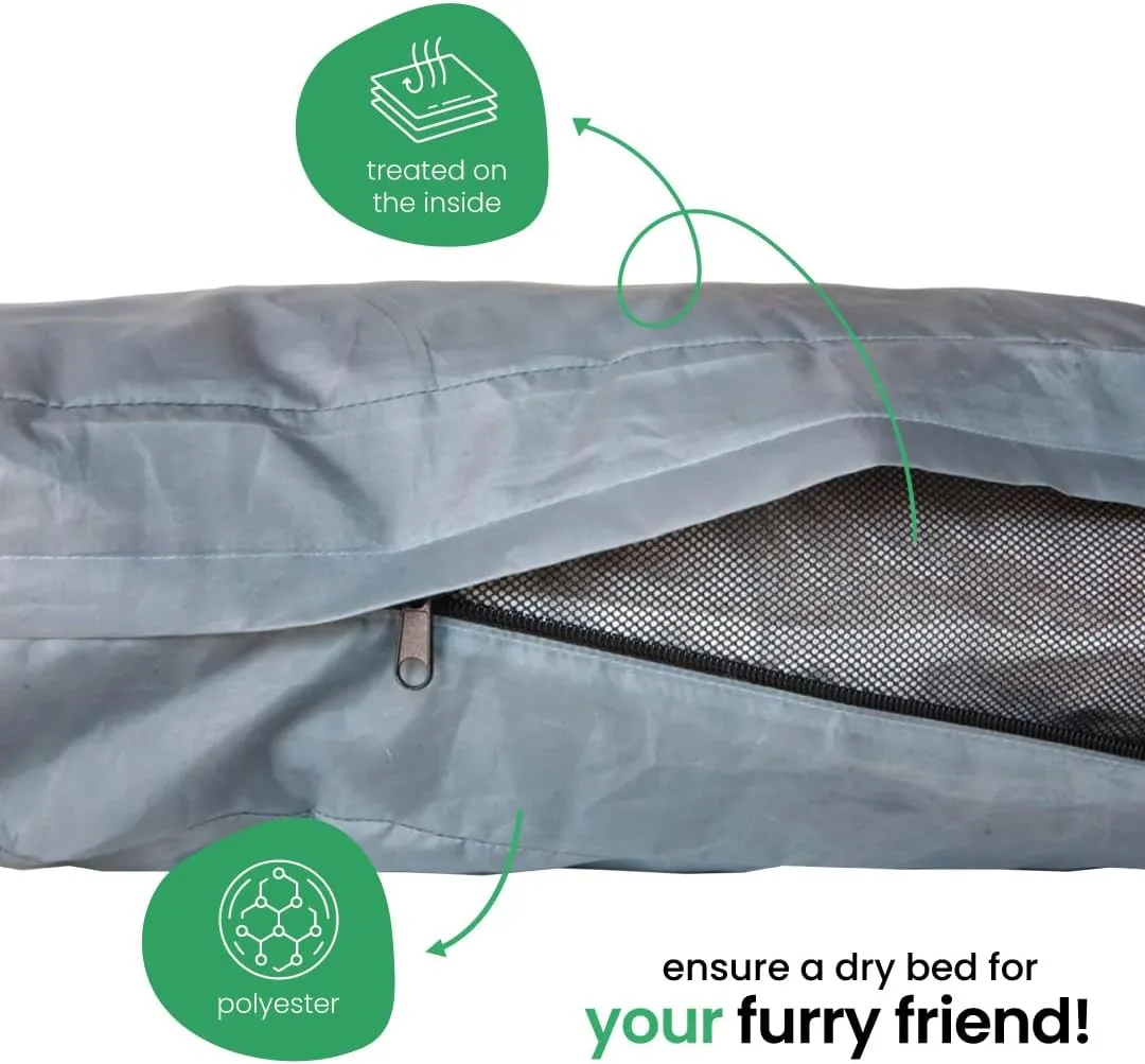 Molly Mutt Water-Resistant Dog Bed Liner, Polyester Bed Liner for Dogs, Easy to Clean, Gray, Huge, 36x 45x 4.75