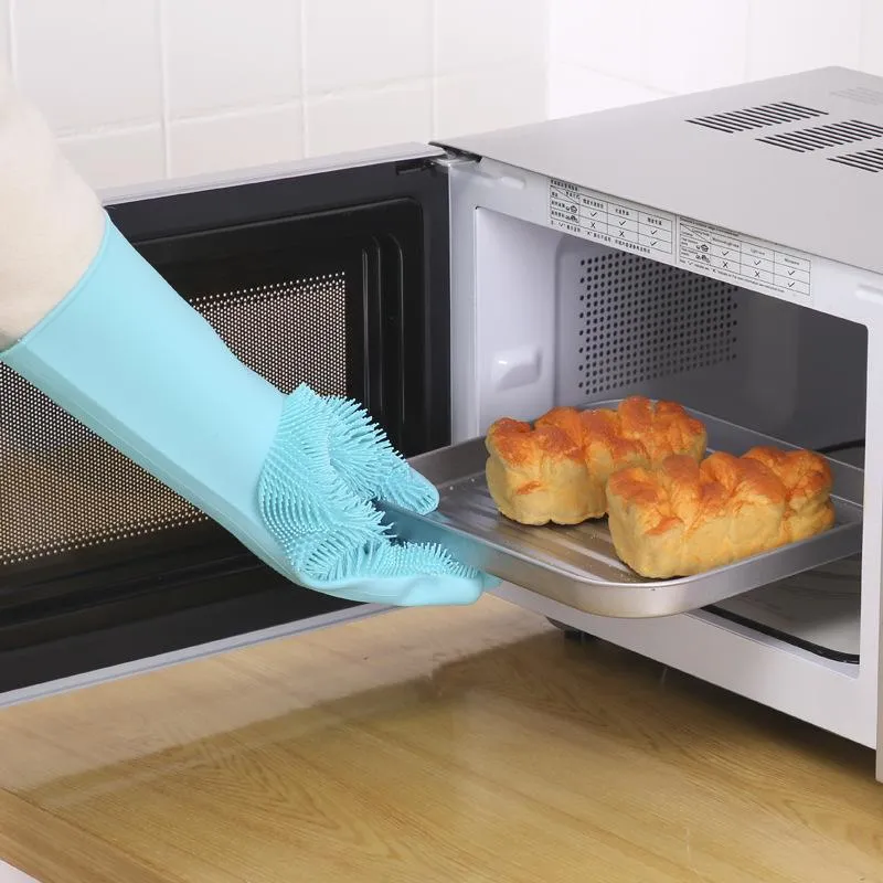 Multi-purpose Magic Silicone Dish Washing Scrubber Cleaning Gloves