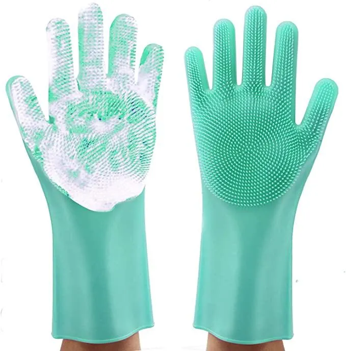 Multi-purpose Magic Silicone Dish Washing Scrubber Cleaning Gloves