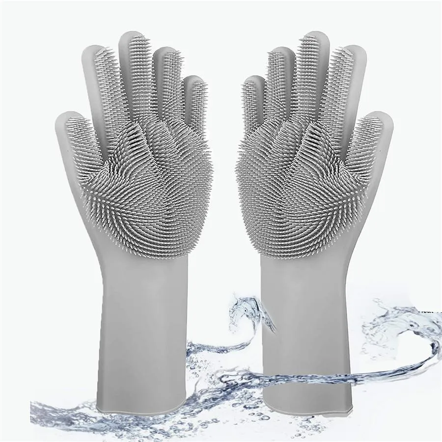 Multi-purpose Magic Silicone Dish Washing Scrubber Cleaning Gloves