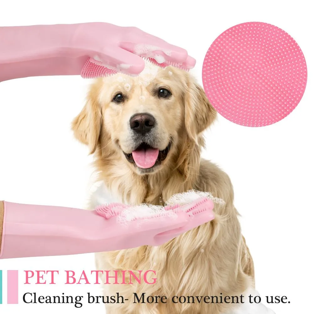 Multi-purpose Magic Silicone Dish Washing Scrubber Cleaning Gloves