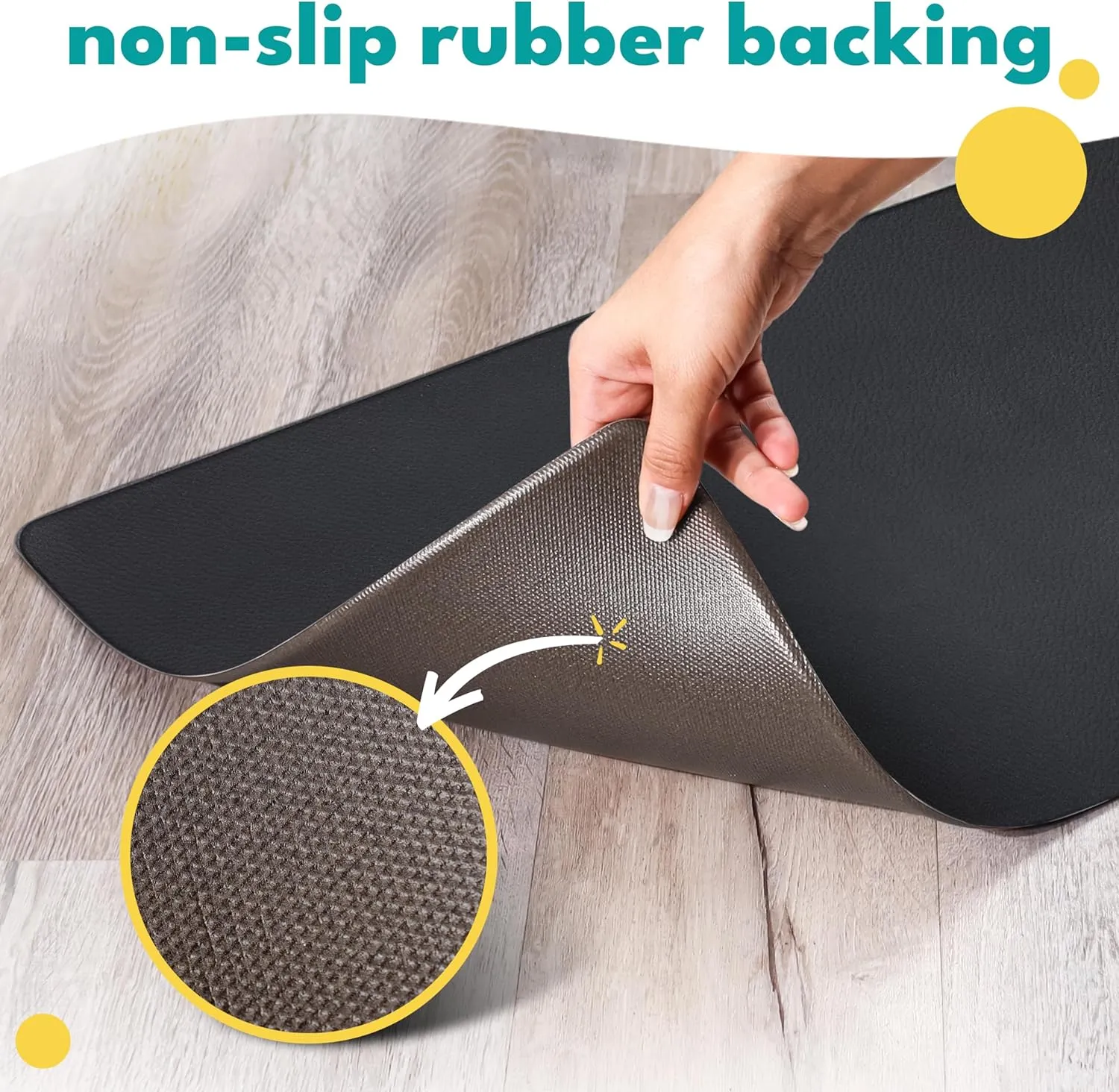 Noir Pet Food Mat