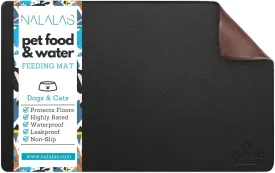 Noir Pet Food Mat