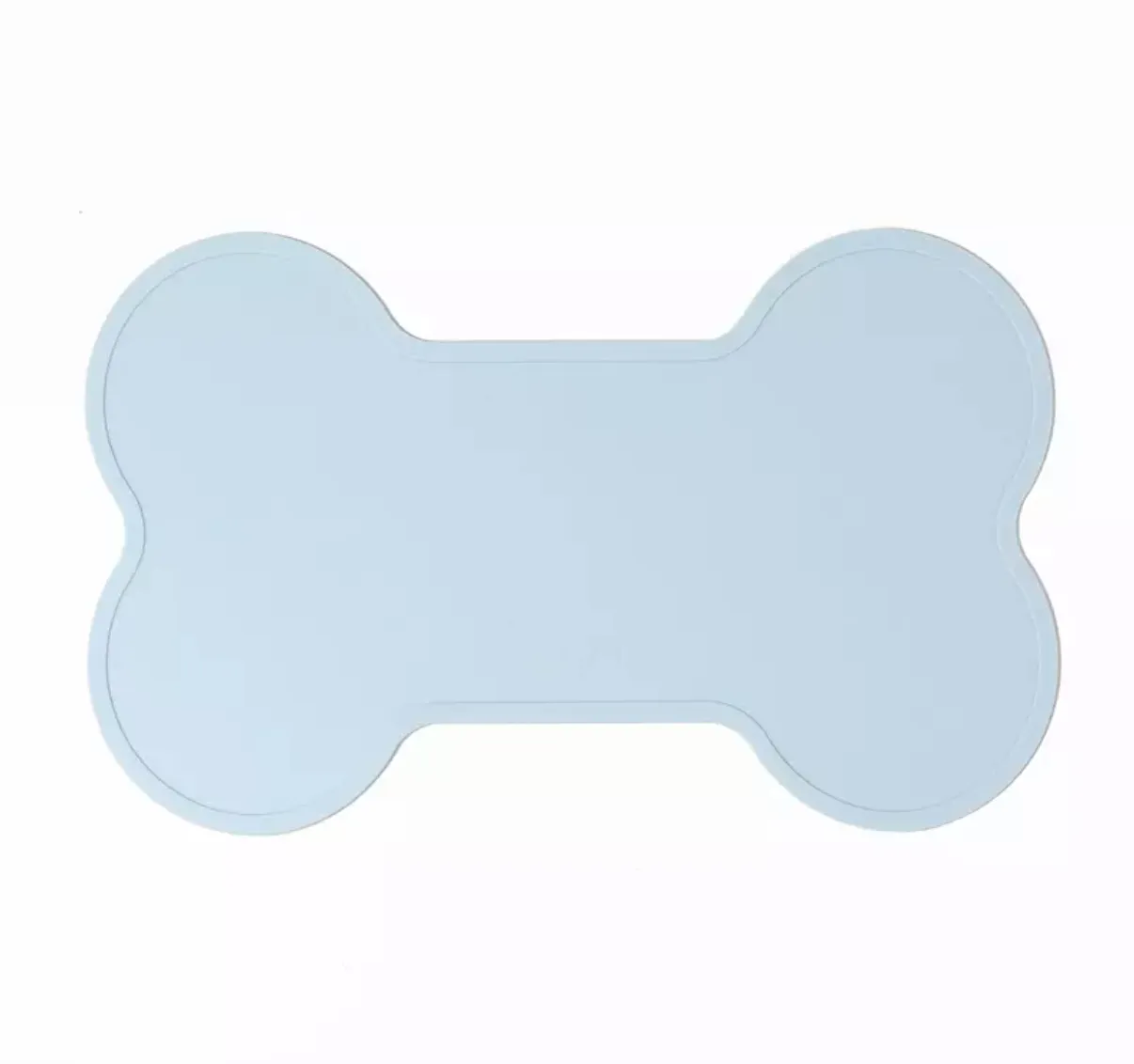 Non Slip Raised Lip Bone Pet Feeding Mat - Soft Mauve